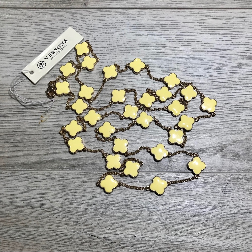 Yellow Clover Necklace